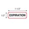 Nevs Position Labels - Expiration 1/2" x 1-1/2" White w/Red & Black XP-219 - alternate 2